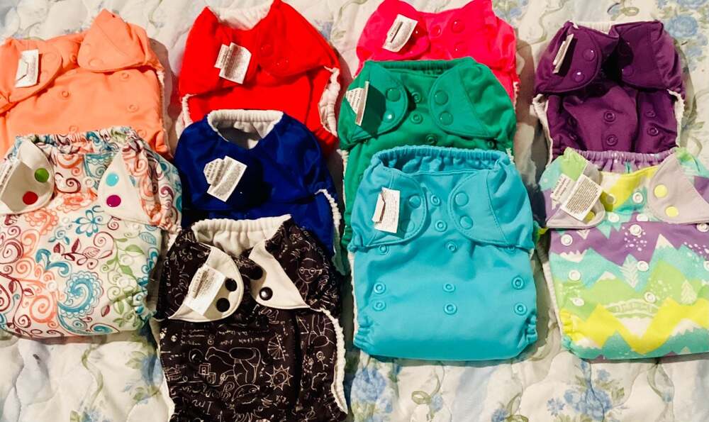 Lot of 10 BumGenius One-Size Reusable Pocket Cloth Diapers